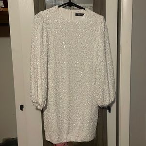 White Sequin Dress